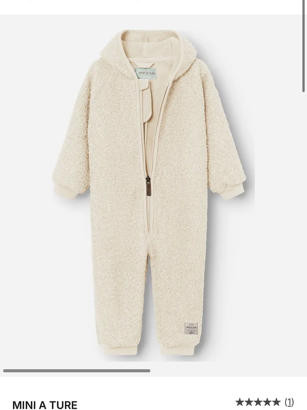 Miniature Copenhagen Teddy Fleece Jumpsuit